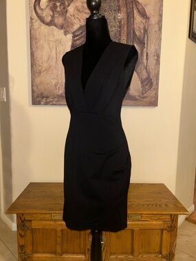 Lulus Cocktail Hour Black Sleeveless Tulip Dress Large NWOT